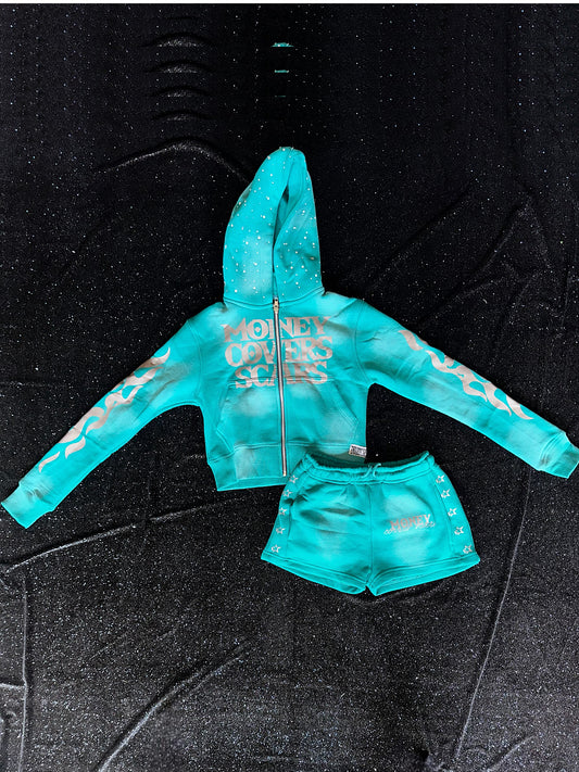 Teal Five✰ Shorts Set