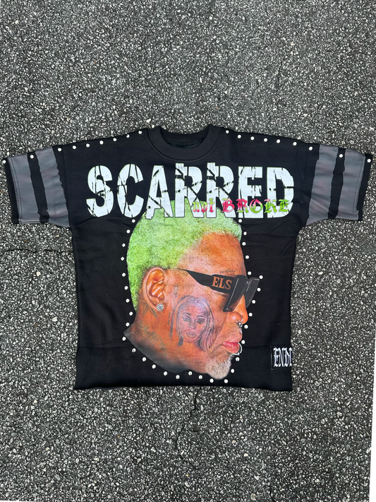 Black Scarred not Broke Tee