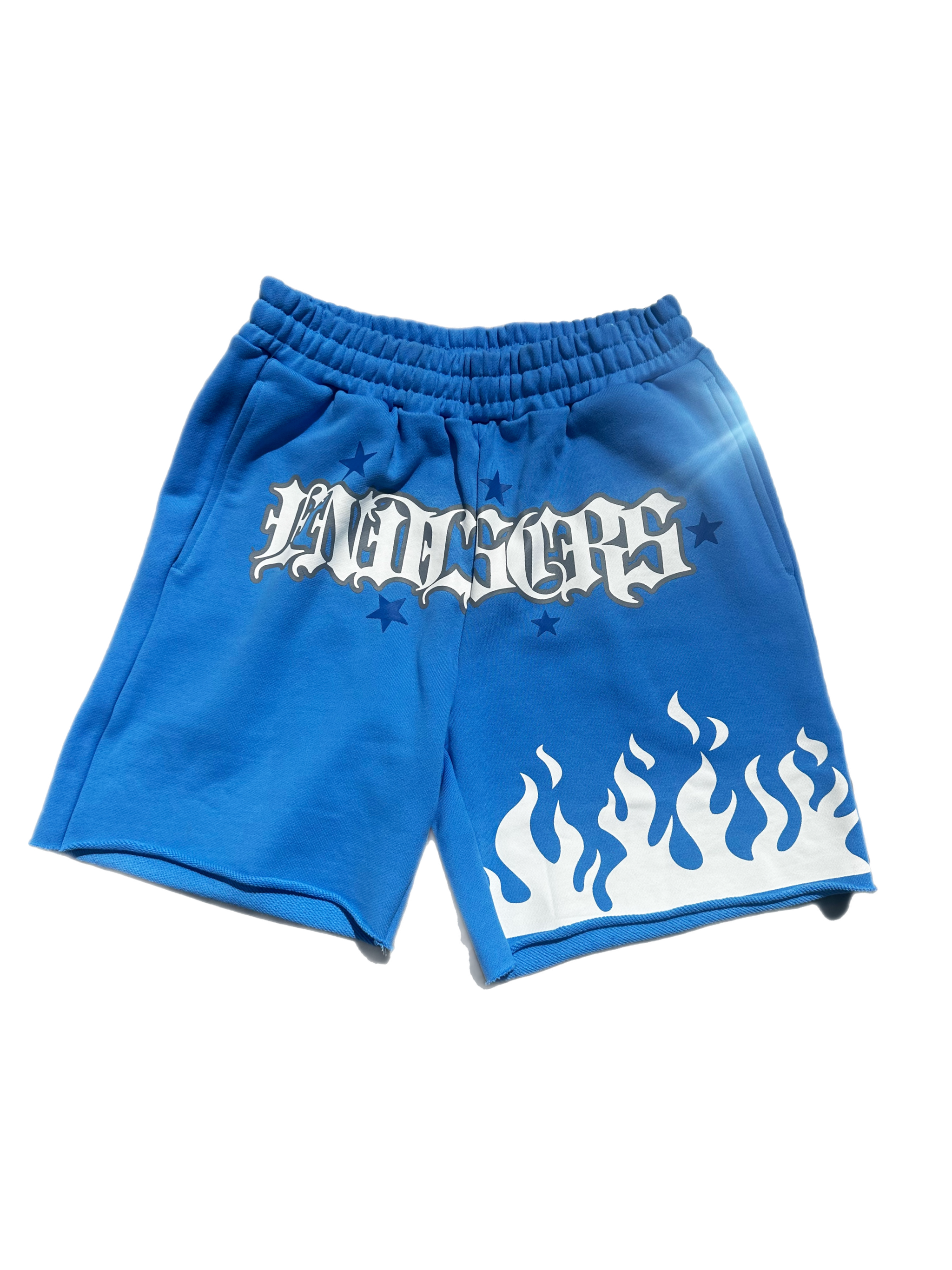 Flame Shorts - Blue