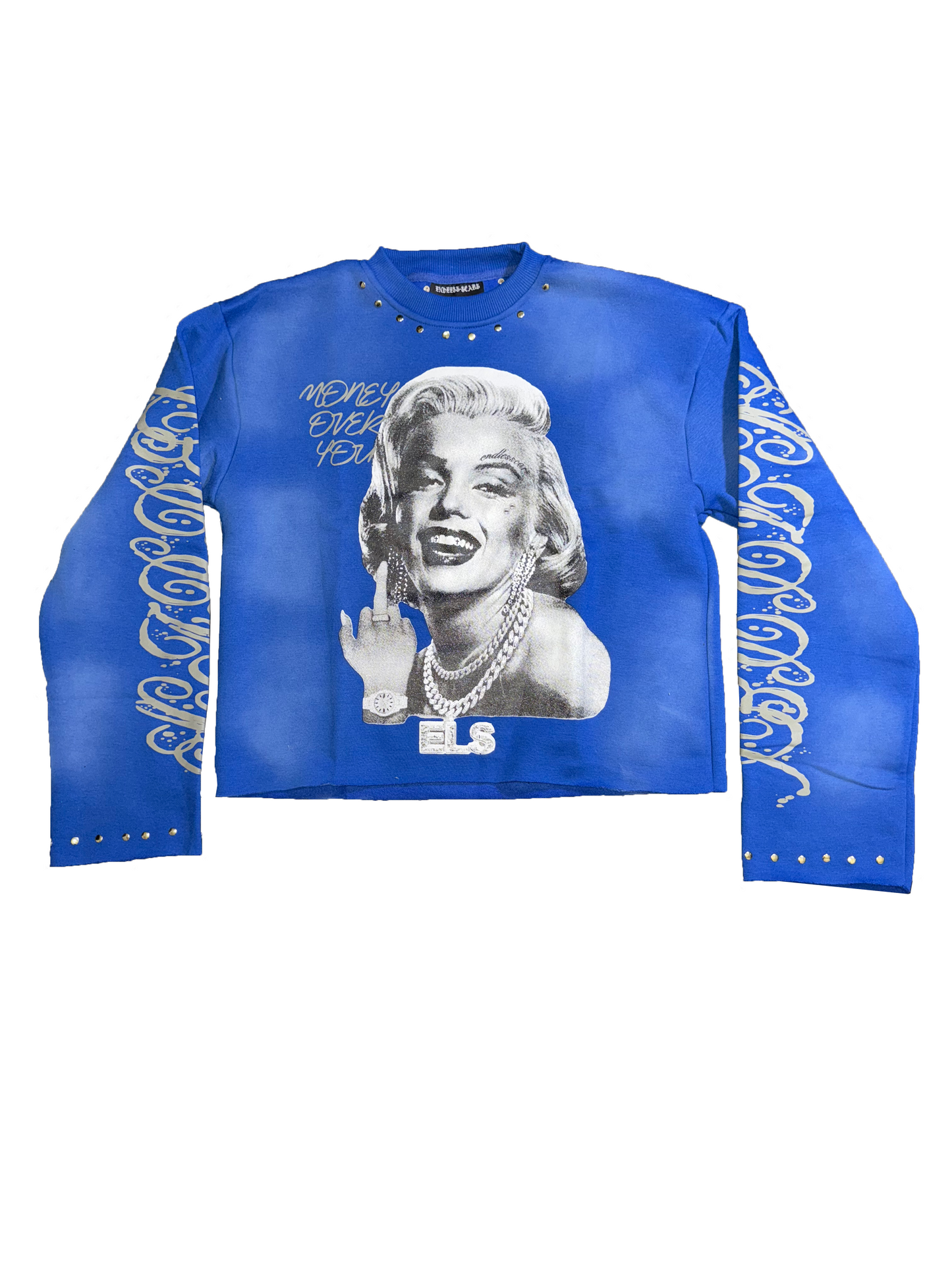 Blue ‘Money Over You’ Icon Crewneck