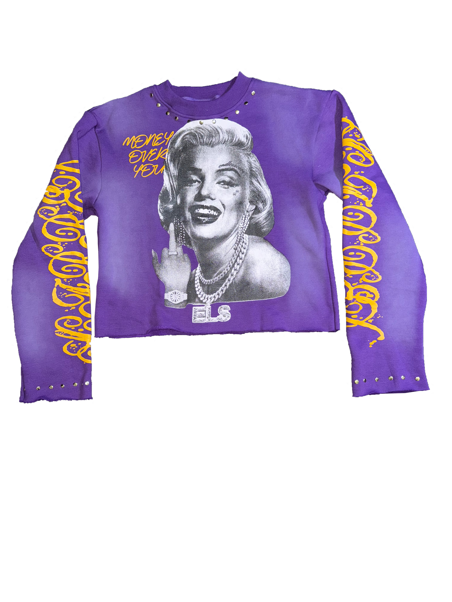 Purple ‘Money Over You’ Icon Crewneck